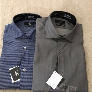 BRAND NEW Two Calvin Klein Dress Shirts